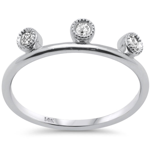 Muse Jewelry .13ct G SI 14K White Gold Diamond Band Ring Size 6.5