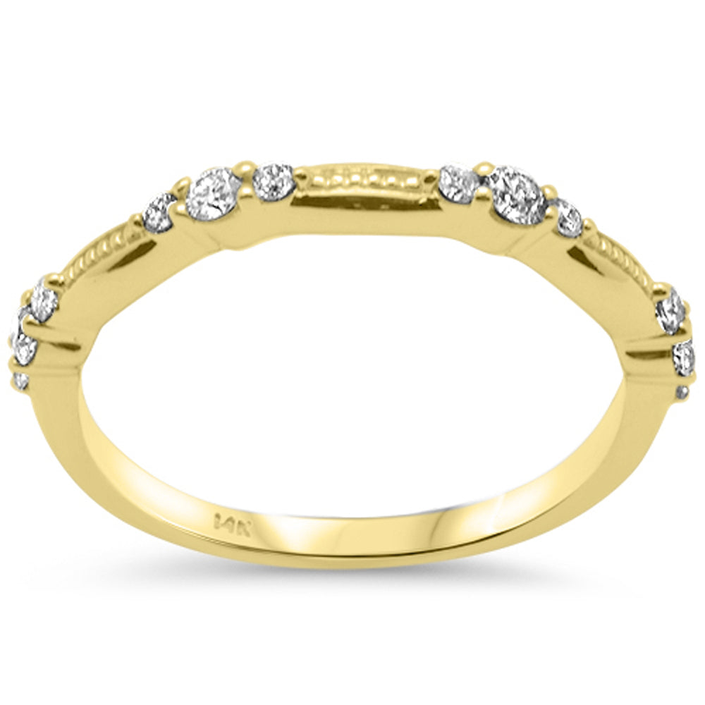 Muse Jewelry .28ct G SI 14K Yellow Gold Diamond Band Ring Size 6.5