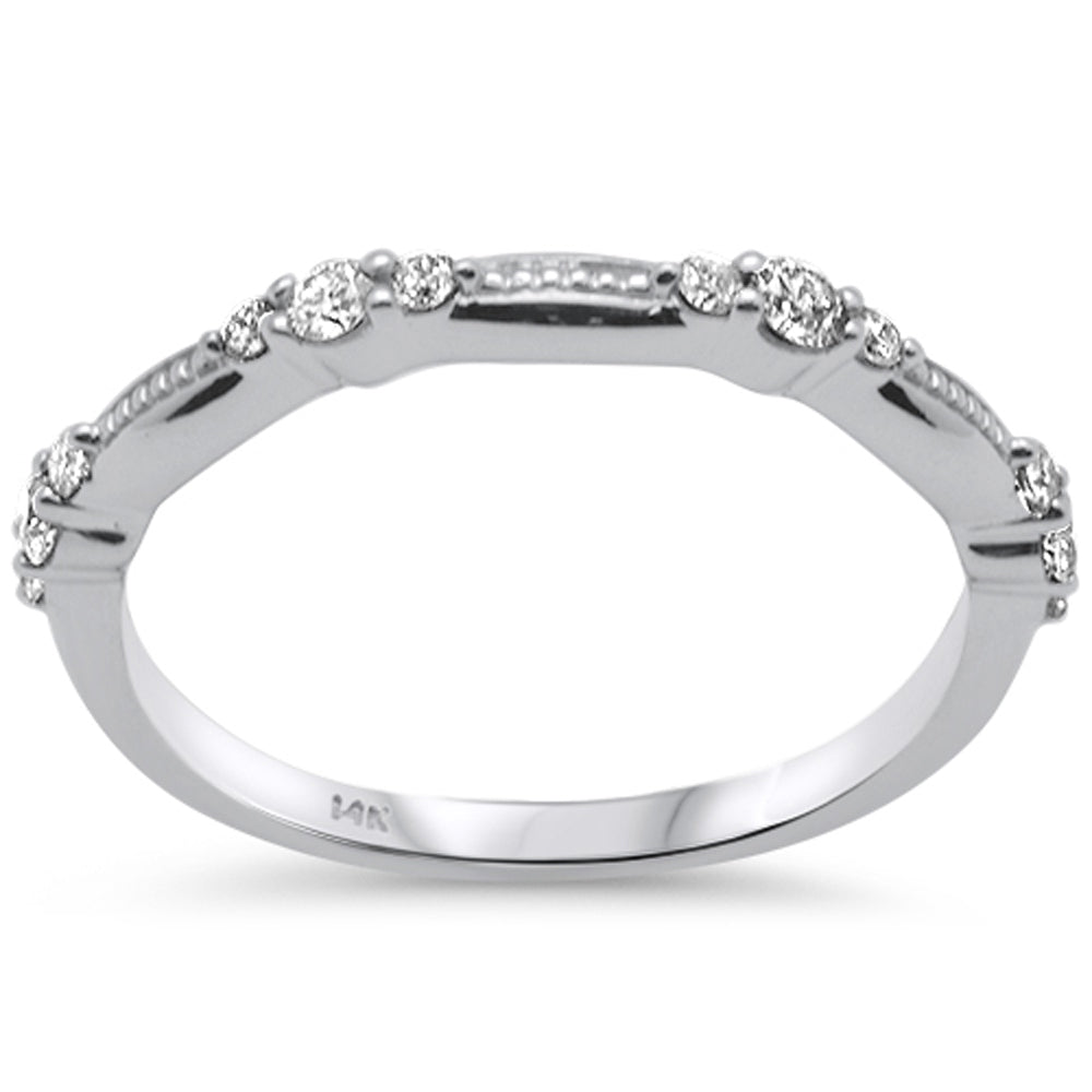 Muse Jewelry .28ct G SI 14K White Gold Diamond Band Ring Size 6.5