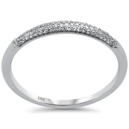 Muse Jewelry .10ct G SI 14K White Gold Diamond Petite Anniversary Wedding Band Ring Size 6.5