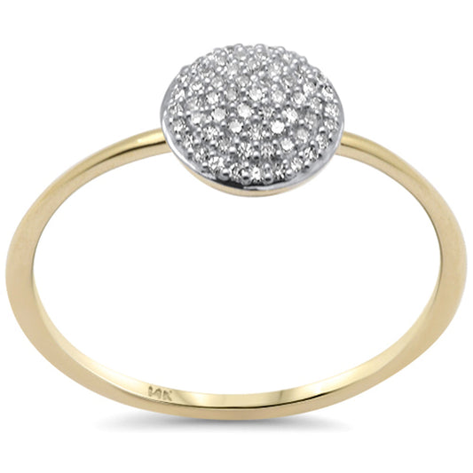 Muse Jewelry .12ct G SI 14K Yellow Gold Diamond Round Shape Engagement Ring Size 6.5