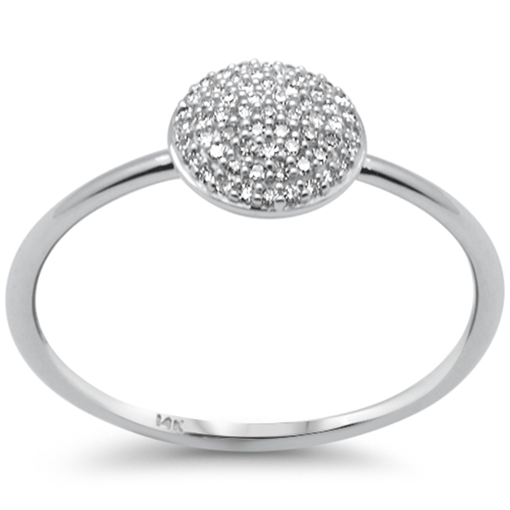 Muse Jewelry .12ct G SI 14K White Gold Diamond Round Shaped Band Ring Size 6.5