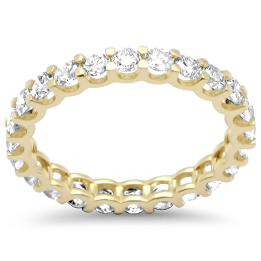 Muse Jewelry 1.60ct G SI 14K Yellow Gold Round Diamond Eternity Band Ring Size 7