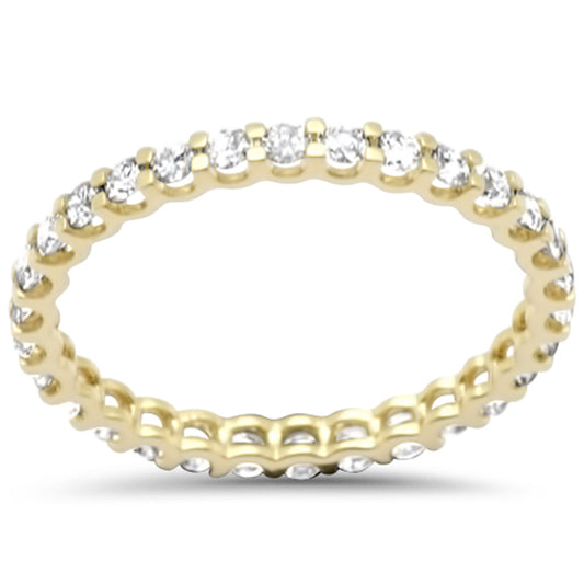 Muse Jewelry .87ct G SI 14K Yellow Gold Round Diamond Eternity Band Ring Size 7