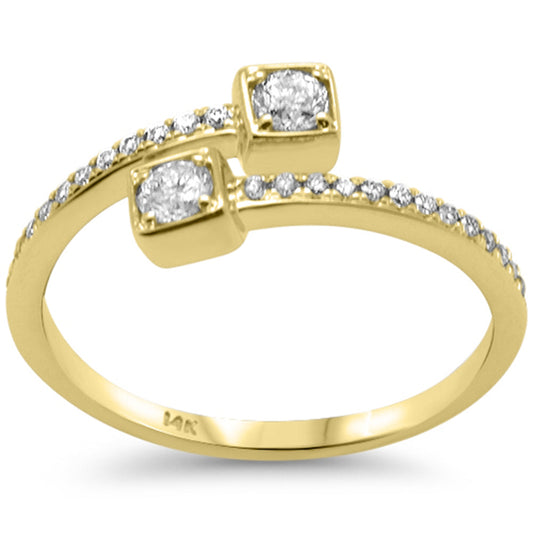 Muse Jewelry .35ct G SI 14K Yellow Gold Round Diamond Open Band Ring Size 6.5