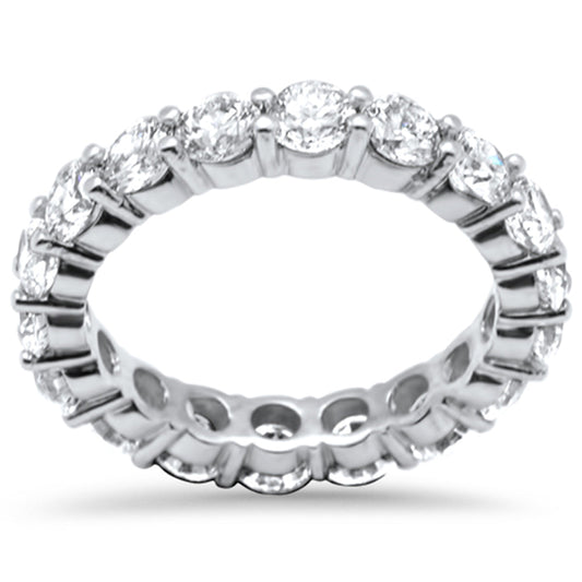 Muse Jewelry 3.30ct G SI 14K White Gold Diamond Eternity Ring Size 6.0