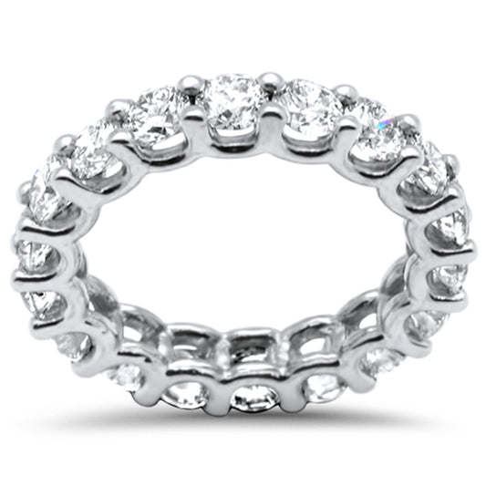Muse Jewelry 3.80ct G SI 14K White Gold Diamond Eternity Ring Size 6.5
