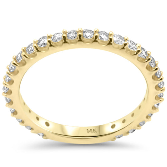 Muse Jewelry .68ct G SI 14K Yellow Gold Round Diamond Eternity Band Ring Size 6.5