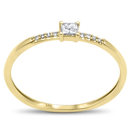 Muse Jewelry .10ct G SI 14K Yellow Gold Diamond Petite Solitaire Ring Size 6.5