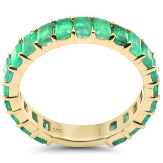 Muse Jewelry 2.59ct G SI 14K Yellow Gold Emerald Gemstone Band Ring Size 6.5
