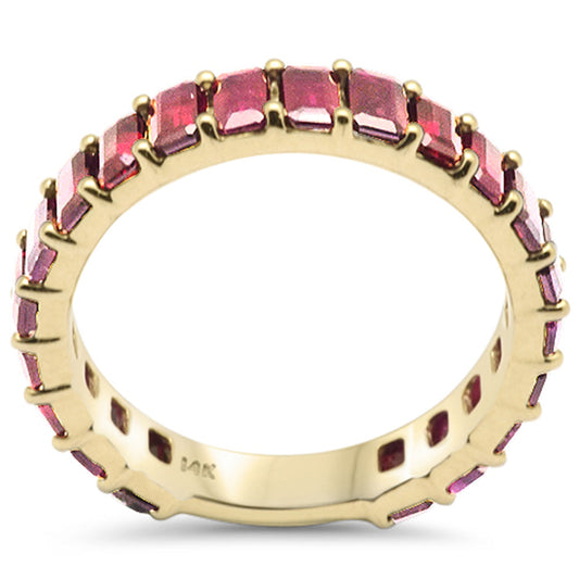 Muse Jewelry 3.37ct G SI 14K Yellow Gold Garnet Gemstone Band Ring Size 6.5