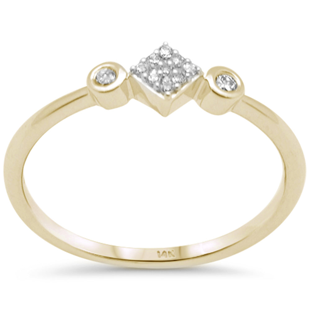 Muse Jewelry .10ct G SI 14K Yellow Gold Diamond Petite Band Ring Size 6.5