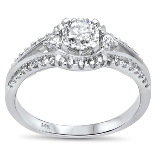 Muse Jewelry .91ct G SI 14K White Gold Round Diamond Engagement Ring Size 6.5