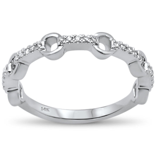 Muse Jewelry .10ct G SI 14K White Gold Diamond Band Ring Size 6.5