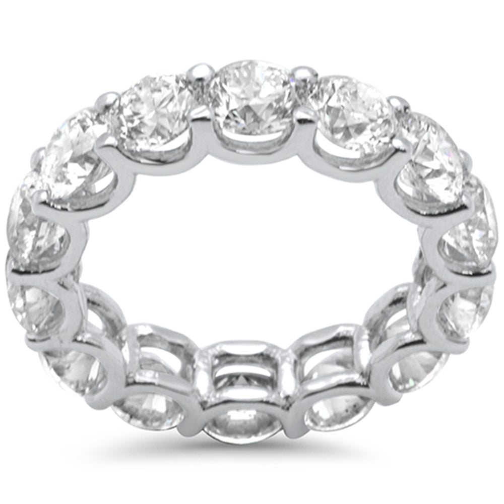 Muse Jewelry 7.06ct G SI 14K White Gold Round Diamond Eternity Band Ring Size 6.5