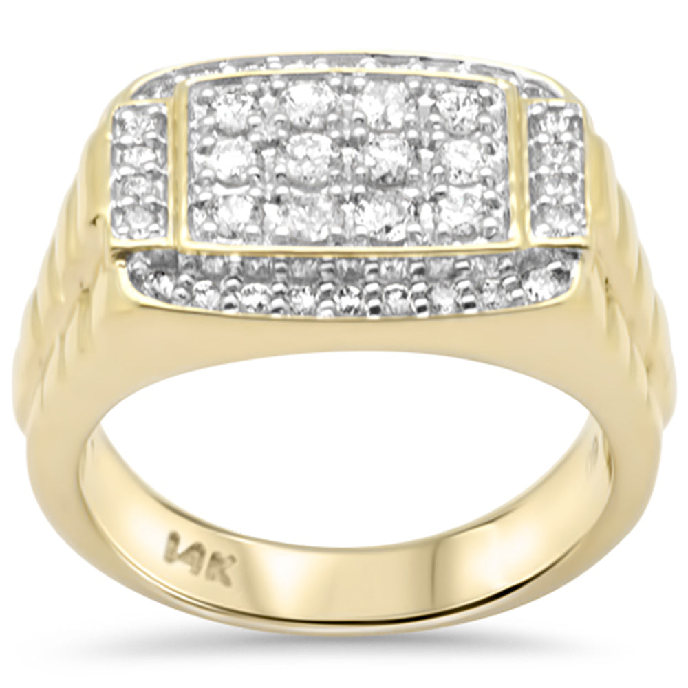 Muse Jewelry 1.09ct G SI 14K Yellow Gold Diamond Men's Band Ring Size 10