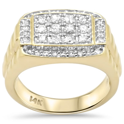 Muse Jewelry 1.09ct G SI 14K Yellow Gold Diamond Men's Band Ring Size 10