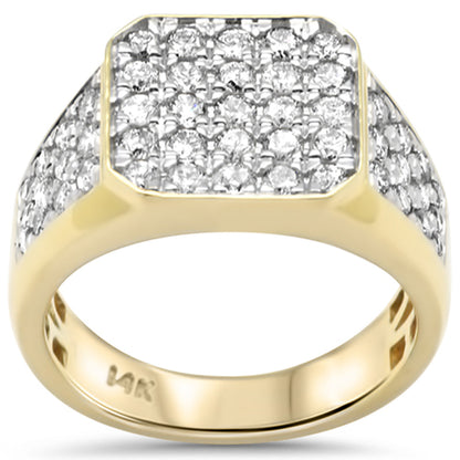 Muse Jewelry 1.99ct G SI 14K Yellow Gold Diamond Men's Band Ring Size 10