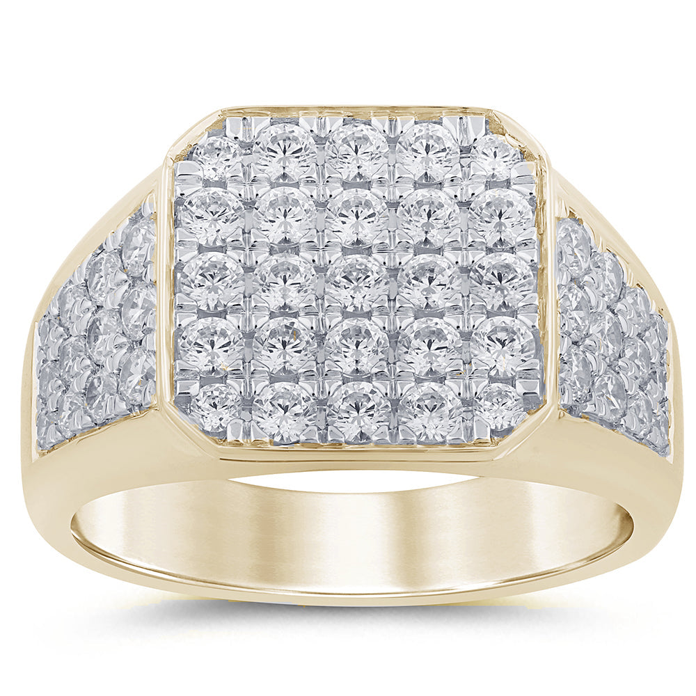 Muse Jewelry 1.99ct G SI 14K Yellow Gold Diamond Men's Band Ring Size 10