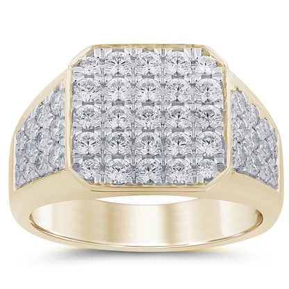 Muse Jewelry 1.99ct G SI 14K Yellow Gold Diamond Men's Band Ring Size 10
