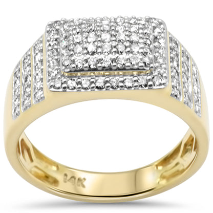 Muse Jewelry 1.11ct G SI 14K Yellow Gold Diamond Men's Band Ring Size 10
