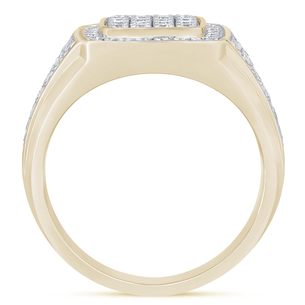 Muse Jewelry 1.00ct G SI 14K Yellow Gold Diamond Men's Band Ring Size 10
