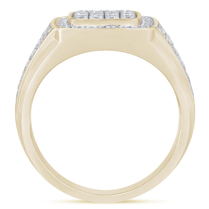 Muse Jewelry 1.00ct G SI 14K Yellow Gold Diamond Men's Band Ring Size 10