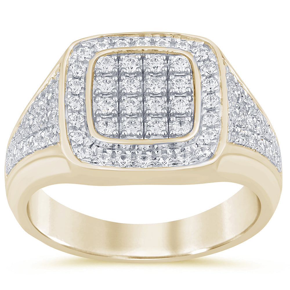 Muse Jewelry 1.00ct G SI 14K Yellow Gold Diamond Men's Band Ring Size 10