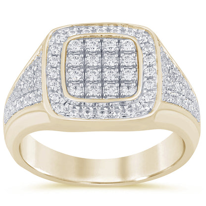 Muse Jewelry 1.00ct G SI 14K Yellow Gold Diamond Men's Band Ring Size 10