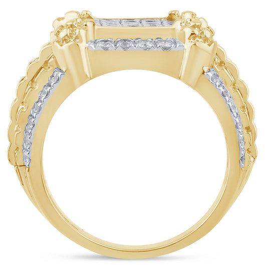 Muse Jewelry 2.54ct G SI 14K Yellow Gold Diamond Men's Band Ring Size 10