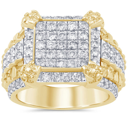 Muse Jewelry 2.54ct G SI 14K Yellow Gold Diamond Men's Band Ring Size 10