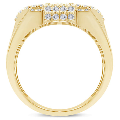 Muse Jewelry 1.24ct G SI 14K Yellow Gold Diamond Men's Band Ring Size 10