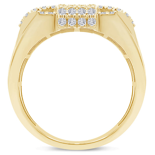 Muse Jewelry 1.24ct G SI 14K Yellow Gold Diamond Men's Band Ring Size 10