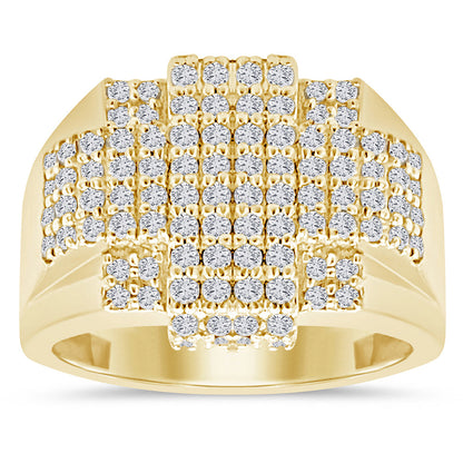 Muse Jewelry 1.24ct G SI 14K Yellow Gold Diamond Men's Band Ring Size 10