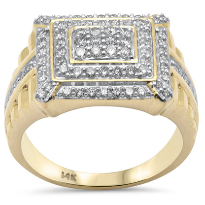 Muse Jewelry 1.10ct G SI 14K Yellow Gold Diamond Men's Band Ring Size 10
