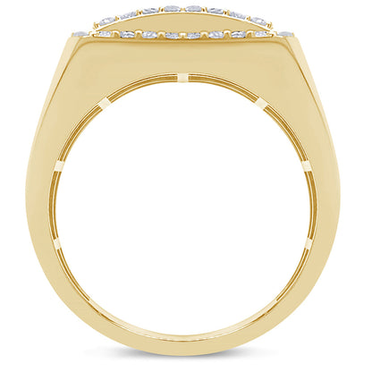 Muse Jewelry 1.32ct G SI 14K Yellow Gold Diamond Mens Band Ring Size 10