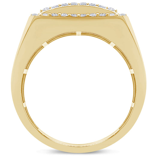 Muse Jewelry 1.32ct G SI 14K Yellow Gold Diamond Mens Band Ring Size 10