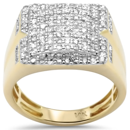 Muse Jewelry 1.32ct G SI 14K Yellow Gold Diamond Mens Band Ring Size 10