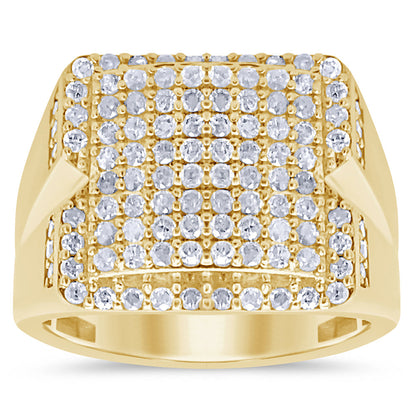 Muse Jewelry 1.32ct G SI 14K Yellow Gold Diamond Mens Band Ring Size 10