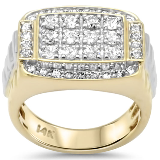 Muse Jewelry 2.00ct G SI 14K Two Tone Gold Diamond Mens Band Ring Size 10