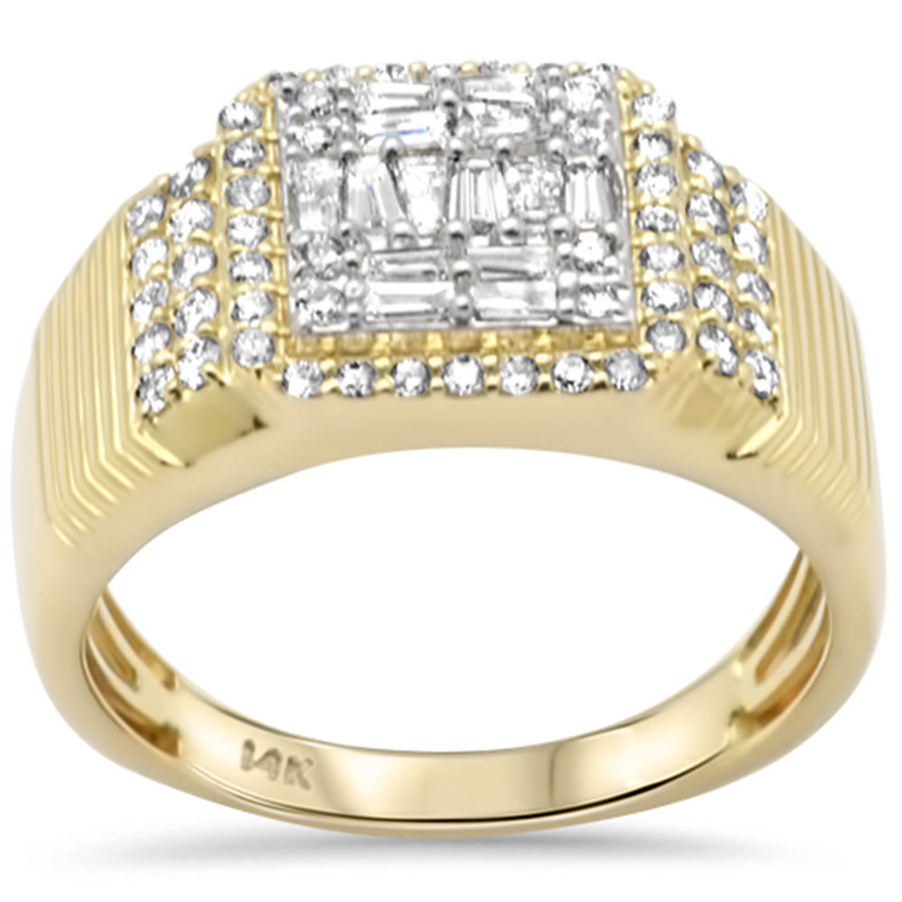 Muse Jewelry 1.01ct G SI 14K Yellow Gold Diamond Mens Band Ring Size 10
