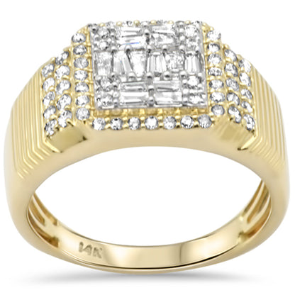 Muse Jewelry 1.01ct G SI 14K Yellow Gold Diamond Mens Band Ring Size 10
