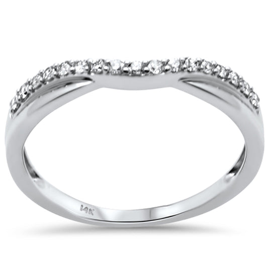 Muse Jewelry .16ct G SI 14K White Gold Diamond Stackable Band Ring Size 6.5