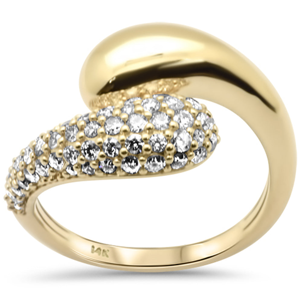 Muse Jewelry .72ct G SI 14K Yellow Gold Diamond Wrap Band Ring Size 6.5