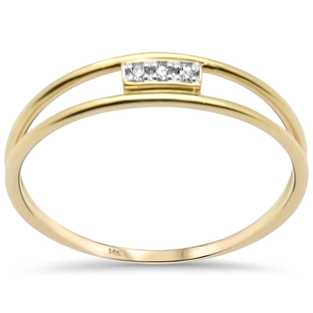 Muse Jewelry .02ct G SI 14K Yellow Gold Diamond Band Ring Size 6.5