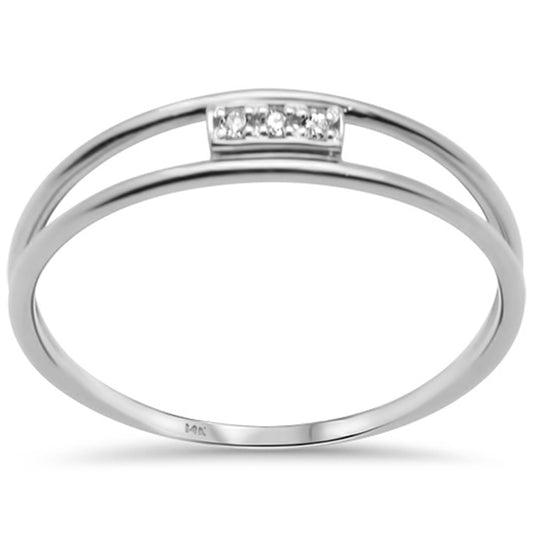 Muse Jewelry .02ct G SI 14K White Gold Diamond Band Ring Size 6.5