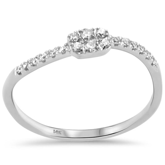 Muse Jewelry .15ct G SI 14K White Gold Diamond Thin Band Ring Size 6.5