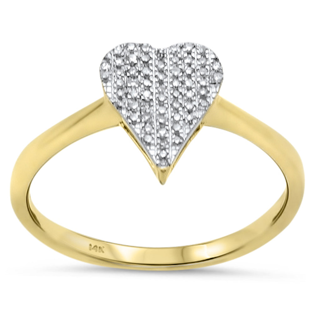 Muse Jewelry .12ct G SI 14K Yellow Gold Diamond Heart Shape Ring Size 6.5