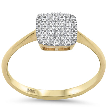 Muse Jewelry .11ct G SI 14K Yellow Gold Diamond Square Shape Ring Size 6.5