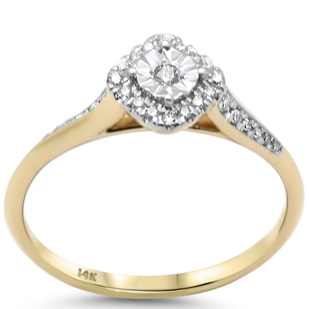 Muse Jewelry .15ct G SI 14K Yellow Gold Diamond Engagement Ring Size 6.5